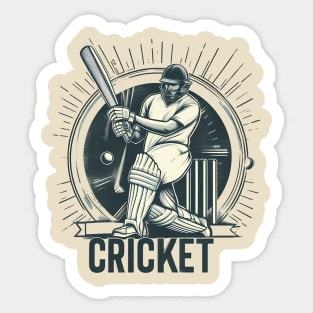 Cricket Player Sticker